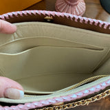 The Swan Crossbody - Vintage Monogram in Blush Pink