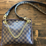 The Nuthatch - Vintage Damier Crossbody with Cheetah Strap