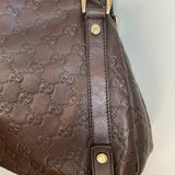 Gucci Guccissima Shoulder Bag in Brown