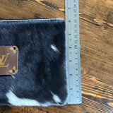 The Mockingbird - Black/White Hair on Hide Wristlet Bag