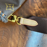 The Peacock Messenger - Vintage Monogram with Brown Leather