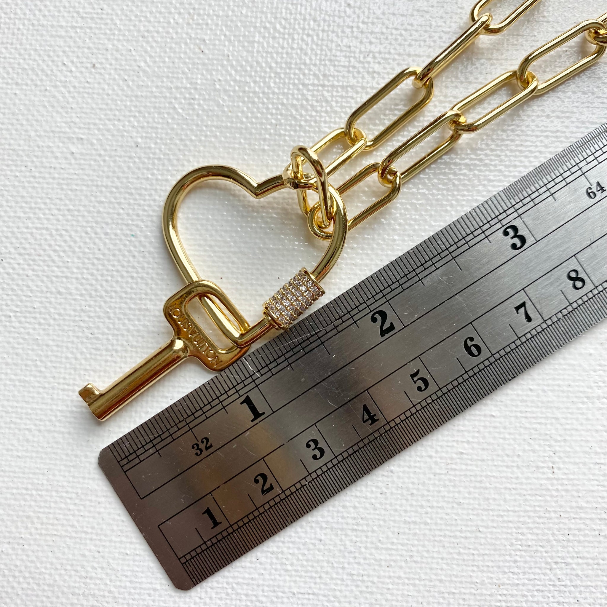 Louis Vuitton, Jewelry, Authentic Louis Vuitton Brass Lock And Key 32  Necklace Chain