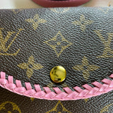 The Junco - Vintage Monogram in Pink Crossbody Bag