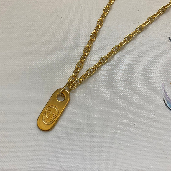 GG Zipper Pull on Gold-Filled Mariner Necklace