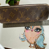 The Pencil / Makeup Pouch in Monogram - Black