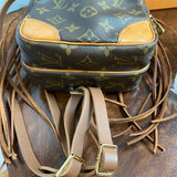 The Parrot Backpack - Monogram in Tan Fringe