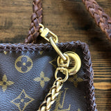 The Peacock - Vintage Monogram Hobo Crossbody - Brass Hardware