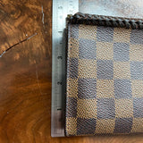 The Junco Wristlet - Vintage Damier Ebene in Chocolate