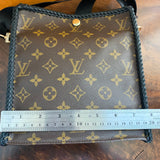 The Stork Crossbody Tote in Black Monogram