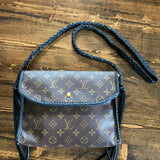 The Swan Messenger - Vintage Monogram in Black Crossbody