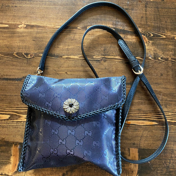 The Robin - Vintage GG Crossbody in Blue/Purple