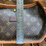 The Grosbeak - Vintage Monogram Crossbody in Tan