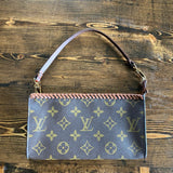 The Junco - Vintage Monogram in Whiskey Wristlet