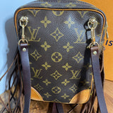 The Parrot Backpack - Monogram in Dark Brown Fringe