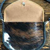 The Peacock Messenger - Black Brindle Hair-on-Hide Monogram