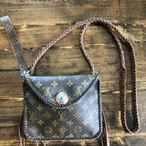 The Falcon with Back Pocket - Brown Monogram Wristlet/Crossbody/Clutch