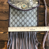 The Fringed Robin with Back Pocket - Vintage GG Crossbody