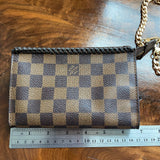 The Junco Wristlet - Vintage Damier Ebene in Chocolate