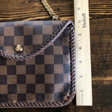 The Falcon with Back Pocket - Damier Ebene Wristlet/Crossbody/Clutch