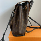 The Loon - Vintage Monogram Mini Backpack in Black