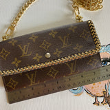 The Junco Wallet Crossbody - Vintage Monogram in Gold