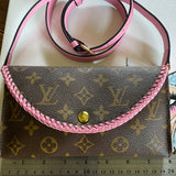 The Junco - Vintage Monogram in Pink Crossbody Bag