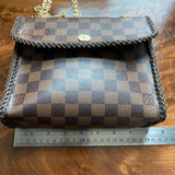 The Canvasback Shoulder/Crossbody Bag - Vintage Damier in Brown