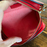 The Kinglet - Vintage Epi in Red Wristlet Bag