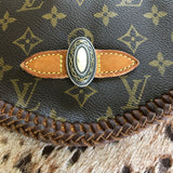 The Peacock Messenger - Chocolate Hair-on-Hide Monogram