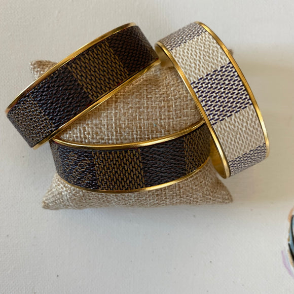 MUST HAVE Up-Cycled Louis Vuitton Leather Bracelets