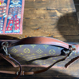 The Kingfisher - Vintage Monogram in Whiskey Crossbody