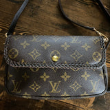 The Junco - Vintage Monogram in Brown Crossbody Bag