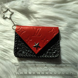 Red Vernis Vintage Card Holder/Key Chain