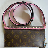 The Junco - Vintage Monogram in Pink Crossbody Bag