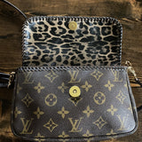 The Junco - Vintage Monogram in Brown Crossbody Bag