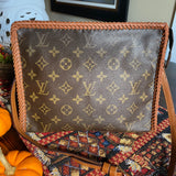 The Swan - Vintage Monogram in Whiskey Crossbody