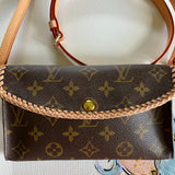 The Junco - Vintage Monogram in Vachetta Crossbody Bag