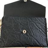 The Wren - Black Vintage Wristlet/Crossbody/Clutch Bag