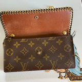 The Junco Wallet Crossbody - Vintage Monogram in Gold