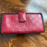 The Junco Wallet - Vintage GG in Heart Red