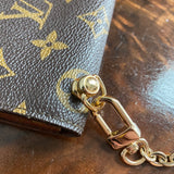 The Junco Wallet Crossbody - Vintage Monogram with Heart Chain