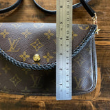 The Junco - Vintage Monogram in Black Crossbody Bag