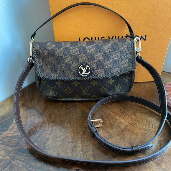 The Junco - Vintage Damier/Monogram Mix Crossbody Bag