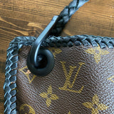 The XL Peacock - Black Monogram Hobo Crossbody - Black Hardware