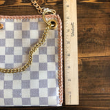 The Nuthatch - Vintage Damier Azur Shoulder Bag with Gold Crossbody Chain