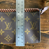 The Junco - Vintage Monogram in Whiskey Wristlet