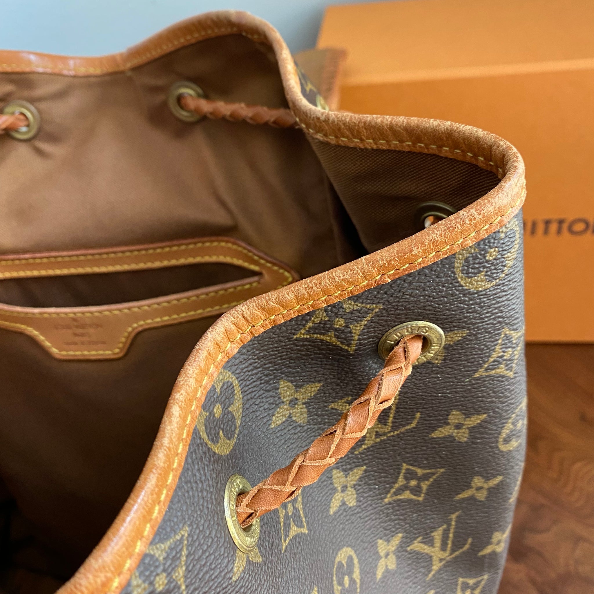 The Loon - Vintage Monogram Mini Backpack in Vachetta – Beauty Bird Vintage