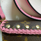 The Junco - Vintage Monogram in Pink Crossbody Bag