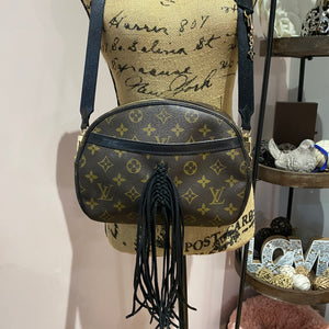 The Dove Crossbody - Vintage Monogram in Black