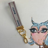 Gucci Text Wristlet Keychain